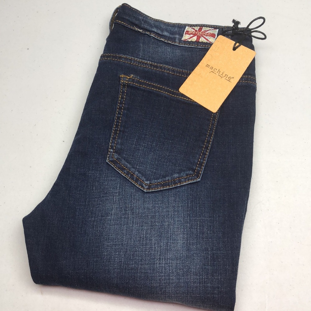 NWT MACHINE FACTORY DISTRESS MID-RISE SKINNY JEANS 7/29x30 ⭐️